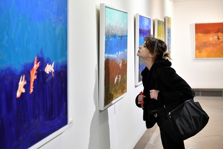 İhsan Doğrusöz “Denizcinin Günlüğü; Minimal İmgeler” Resim Sergisi Açıldı